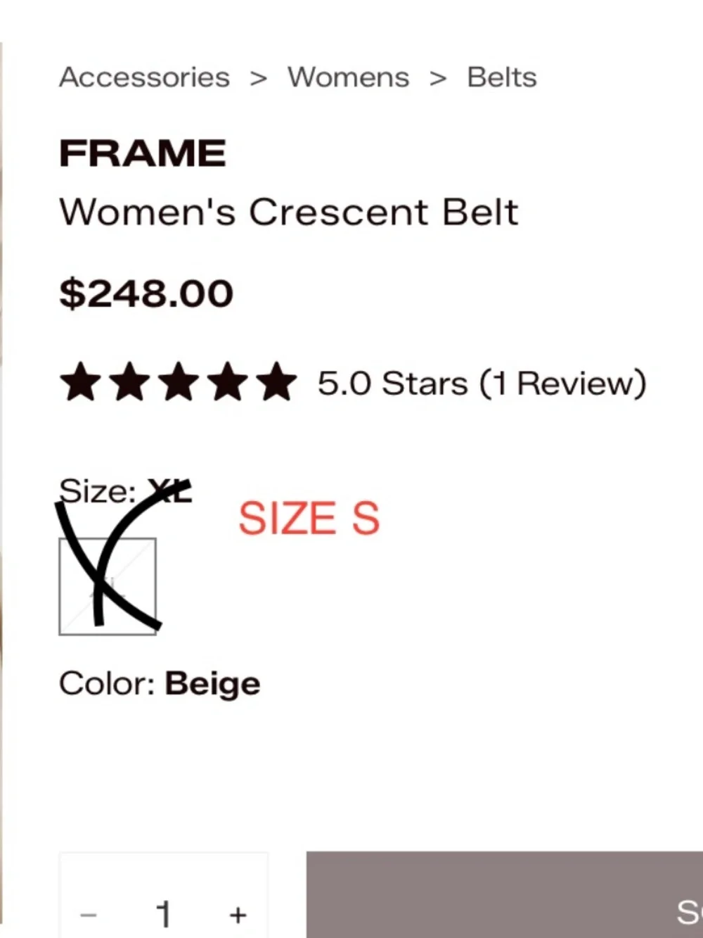 Frame Denim color beige